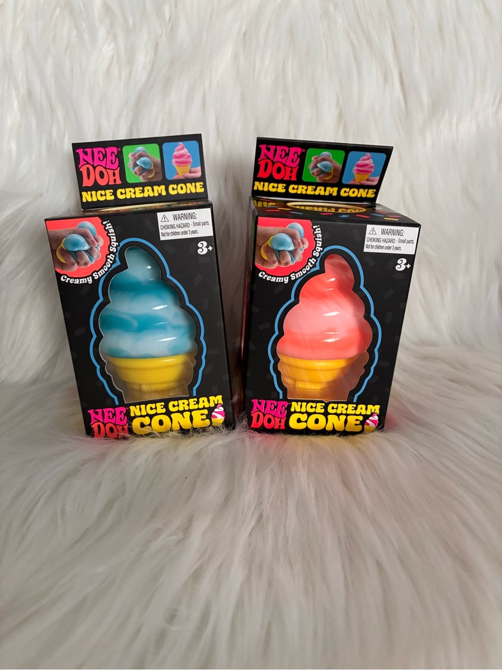Needoh Nice Cream Cone x2 Blue and Orange Brand New Authentic